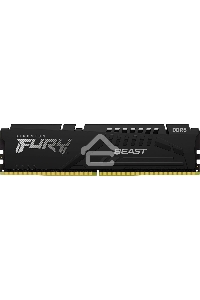 Оперативная память Kingston Fury Beast, DDR5, 16GB (1x16 GB), 5200 MHz, CL40, с радиатором, чёрный