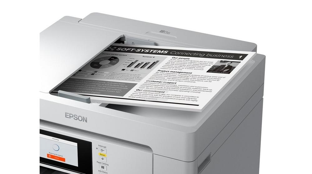 МФУ струйный EPSON M15180 (C11CJ41408), A3+, ч/б, печ. до 25 стр/мин., скан. до 26 стр/мин., 4800 x 1200 dpi (печать) 1200x1200dpi, USB, RJ-45, Wi-Fi, Air Print
