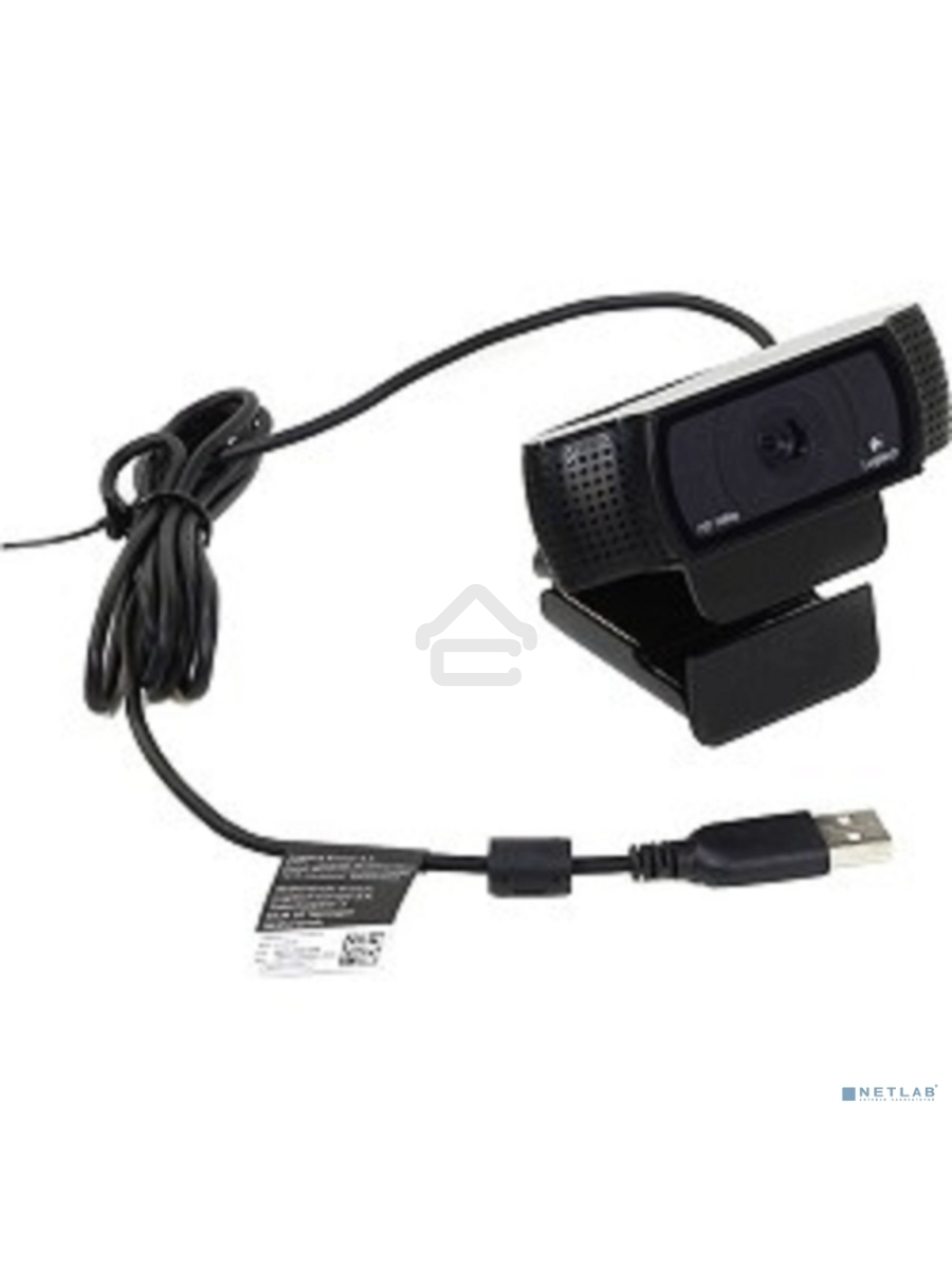 Веб-камера Logitech C920 HD Pro Webcam (Full HD 1080p/30fps, автофокус, угол обзора 78°, стереомикрофон, кабель 1.5м) (арт. 960-000998, M/N: VU0062)
