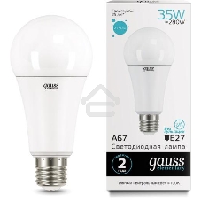 Лампа светодиодная LED Gauss Elementary A67 35Вт E27 4100К