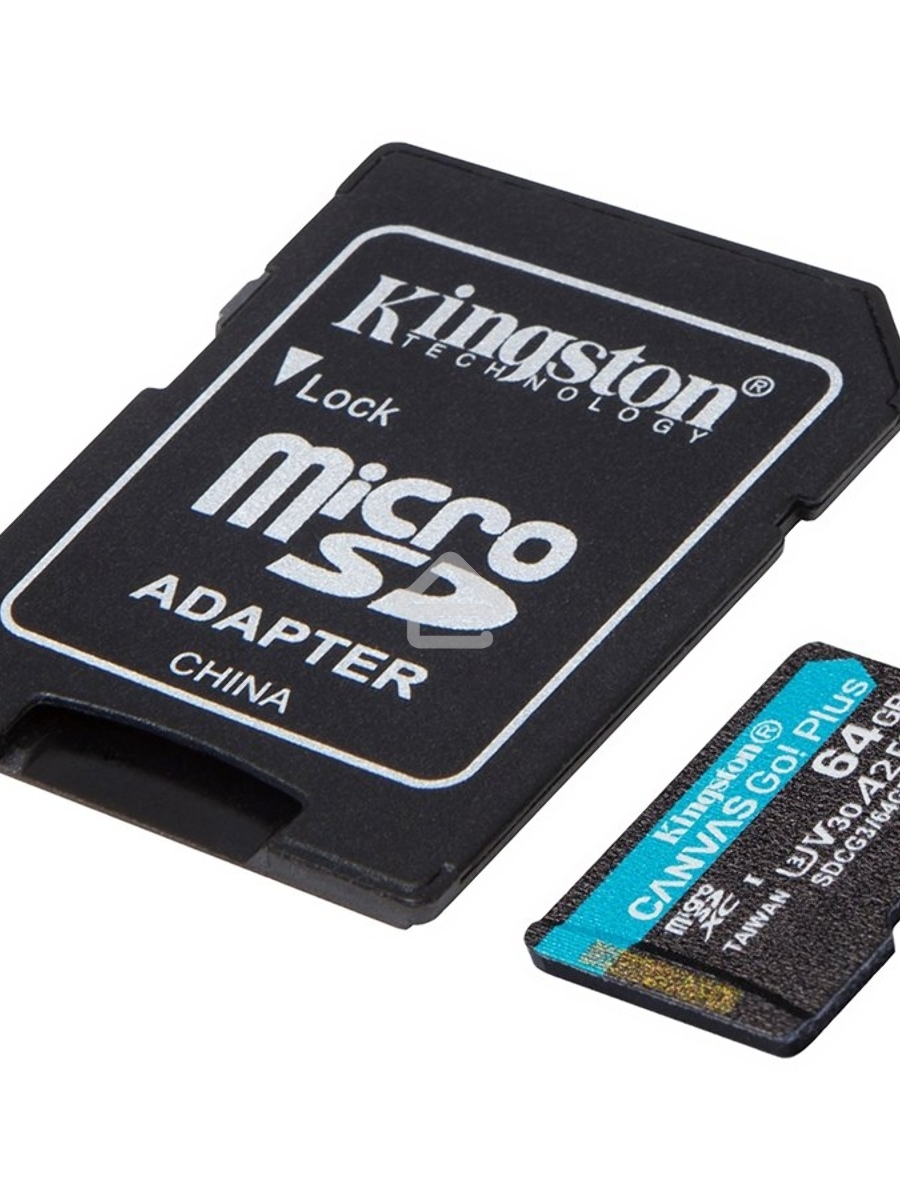 Флеш карта Kingston 64GB microSDXC Canvas Go Plus 170R A2 U3 V30 Card + ADP EAN: 740617301045