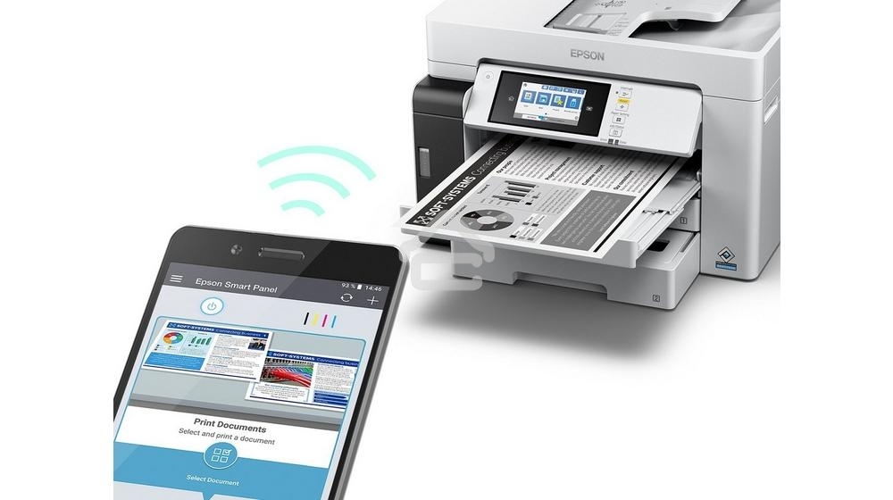 МФУ струйный EPSON M15180 (C11CJ41408), A3+, ч/б, печ. до 25 стр/мин., скан. до 26 стр/мин., 4800 x 1200 dpi (печать) 1200x1200dpi, USB, RJ-45, Wi-Fi, Air Print