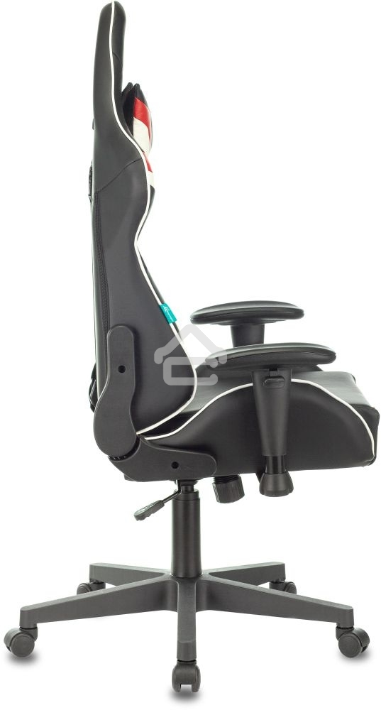 Кресло игровое ZOMBIE Z4, на колесиках, искусственная кожа, черный/красный (viking zombie z4 red)