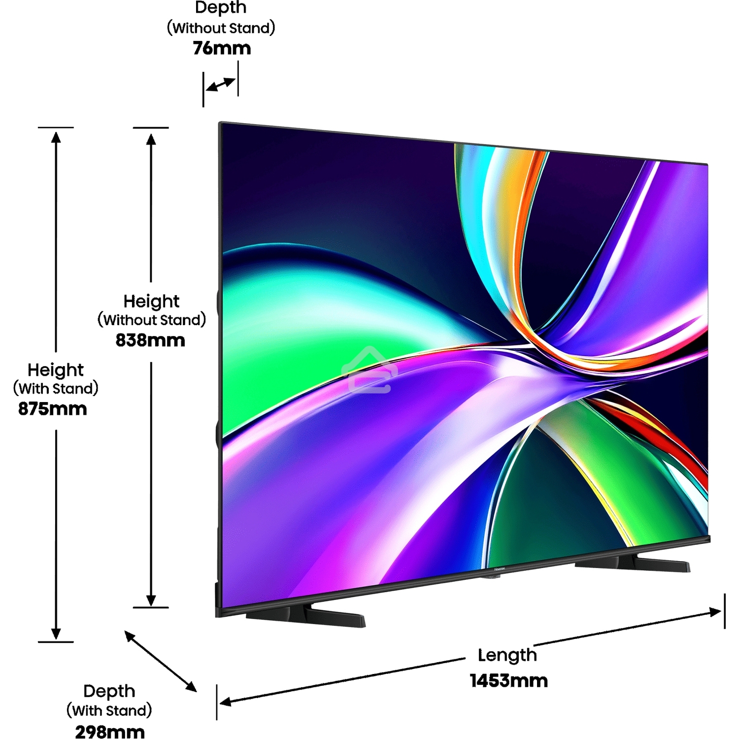 Телевизор 65'' Hisense 65E7Q черный QLED UHD 60Hz Smart