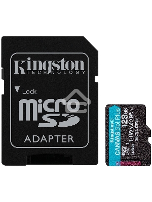 Карта памяти Kingston 128GB microSDXC Canvas Go Plus 170R A2 U3 V30 Card + ADP EAN: 740617301182