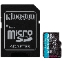 Карта памяти Kingston 128GB microSDXC Canvas Go Plus 170R A2 U3 V30 Card + ADP EAN: 740617301182