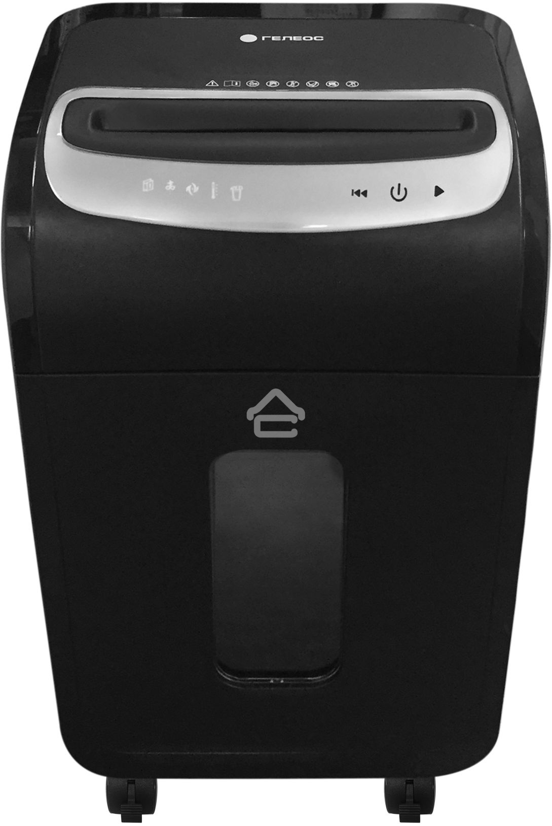 Шредер ГЕЛЕОС УМ35-5, (DIN P-5), фрагмент 1,9х14мм, 24-27 лист (70г/м2), CD/пл.карты/скрепки/скобы, 35 литров 