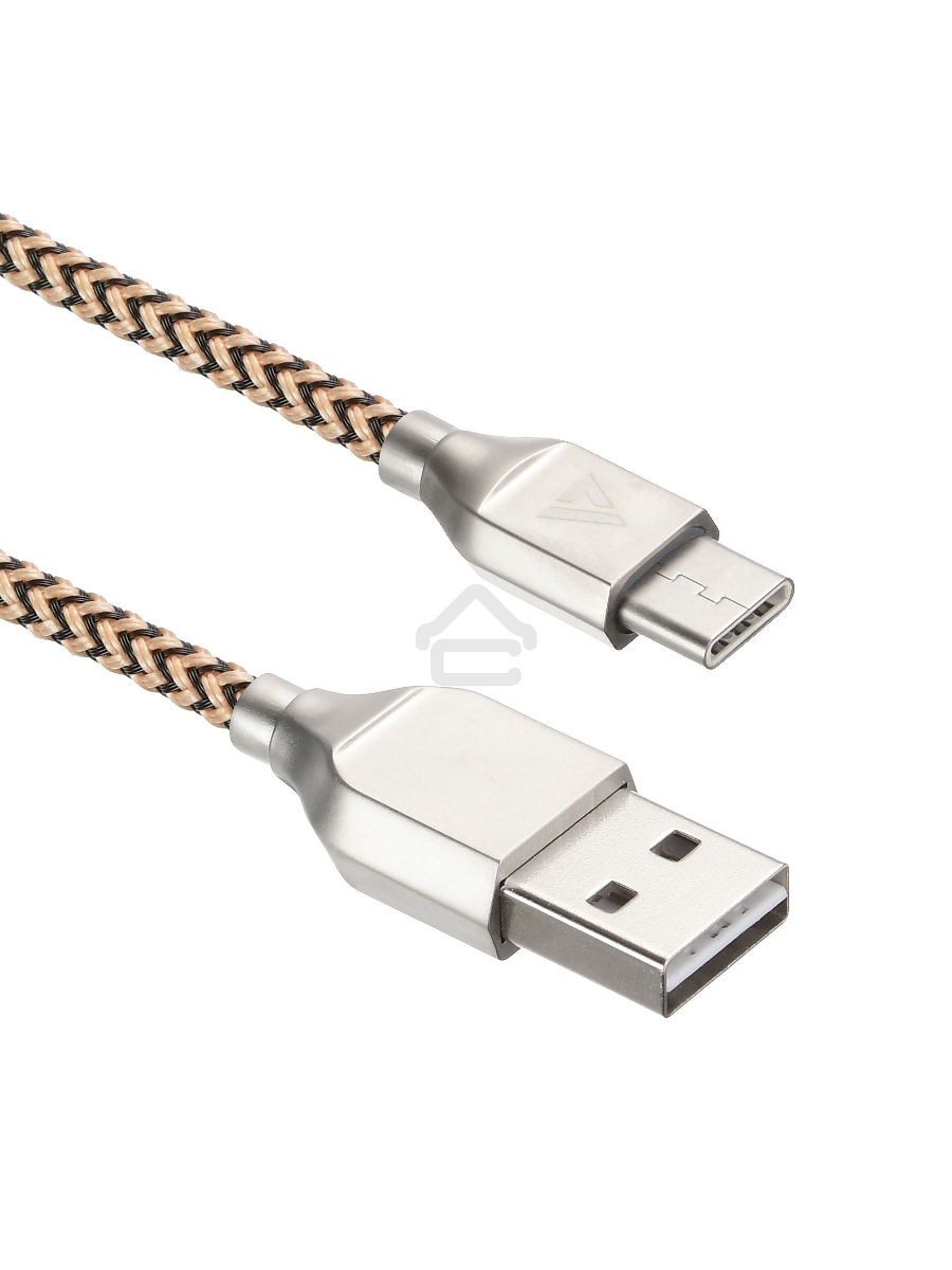 Кабель USB ACD-Titan Type-C ~ USB-A Нейлон, 1м, желто-черный (ACD-U927-C2Y)