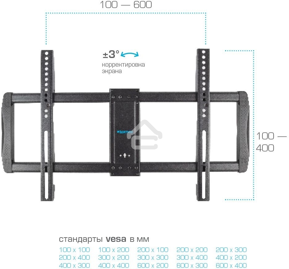 Кронштейн для телевизора Kromax GALACTIC-61 черный 32