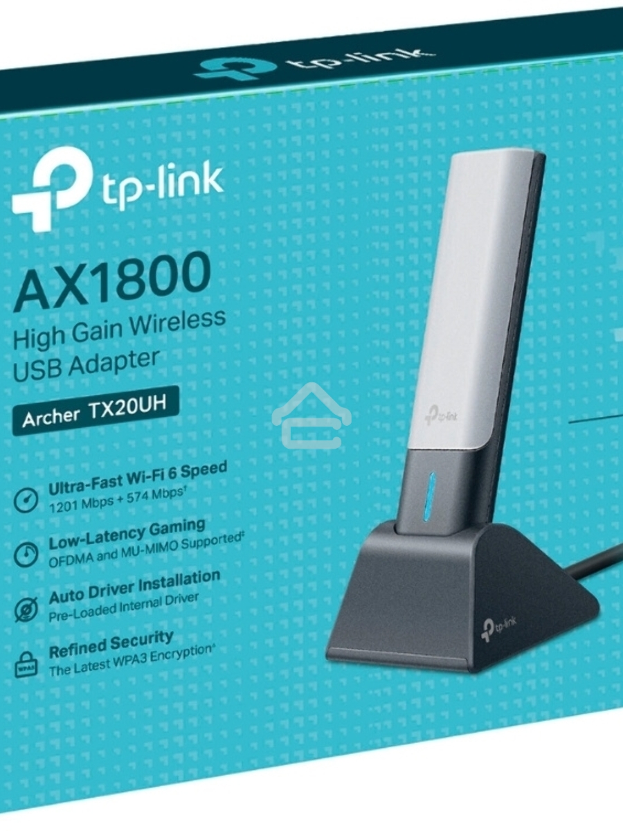 Двухдиапазонный USB-адаптер высокого усиления TP-Link Archer TX20UH с поддержкой Wi-Fi AX1800