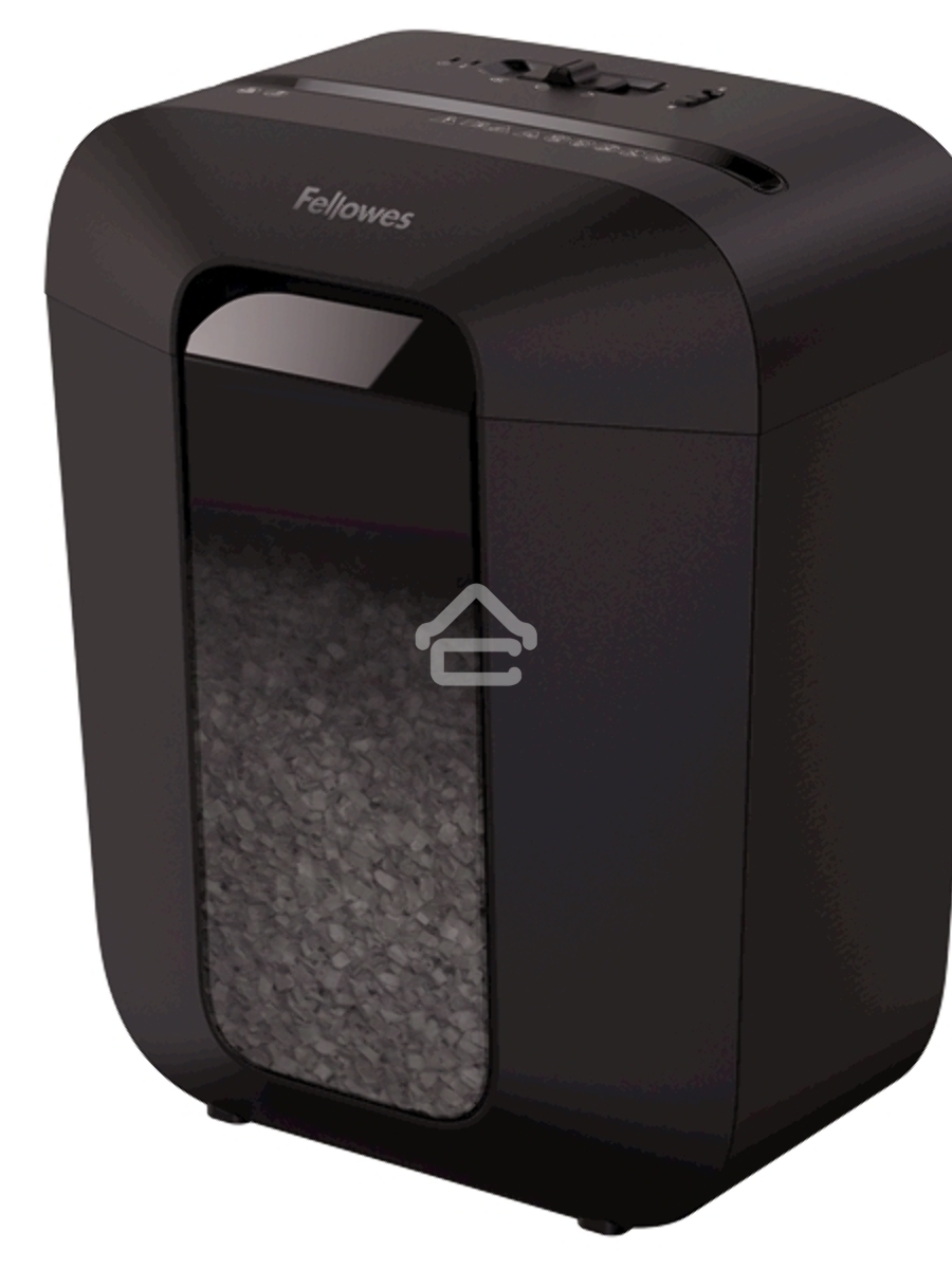 Шредер Fellowes PowerShred LX50 черный (секр.P-4)/перекрестный/9лист./17лтр./скрепки/скобы/пл.карты