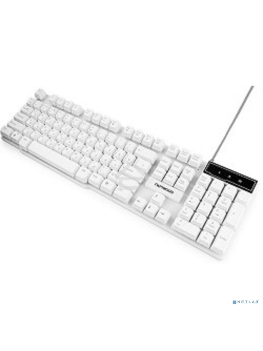 Клавиатура Гарнизон GK-200, USB, белый, механизированные клавиши