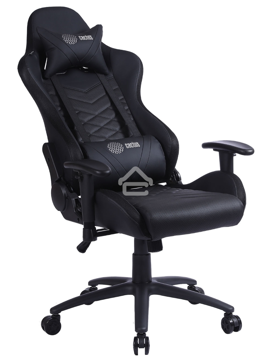 Кресло игровое Cactus CS-CHR-0099BL черный сиденье черный эко.кожа с подголов. крестовина металл пластик черный