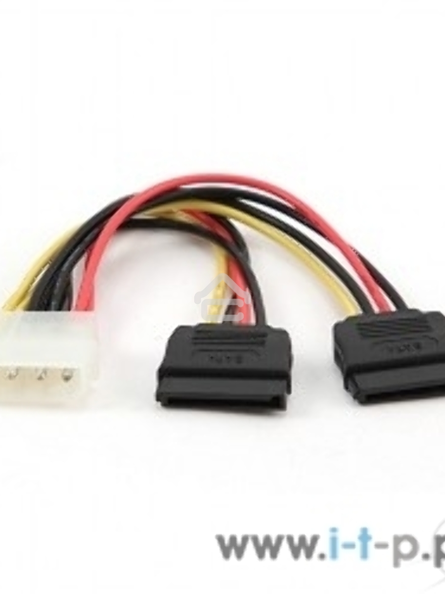 Кабель Cablexpert Кабель питания SATA CC-SATA-PSY-0.3M, 30см, molex 4pin/2x sata15pin, на 2 устр., пакет