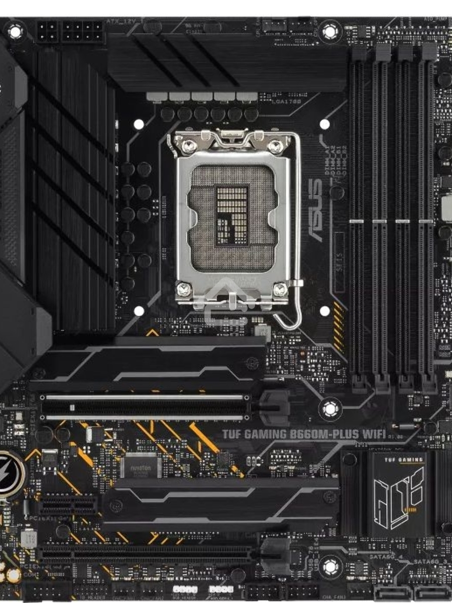 Материнская плата ASUS TUF GAMING B660M-PLUS WIFI, LGA 1700, Intel B660, 4xDDR5, 4xSATA, 2xM.2, 1xPCIe 5.0 x16, 1xPCIe 3.0 x4, 1xPCIe x1, 1xDP, 1xHDMI, 1x 2.5Gb LAN, 4xUSB-A 3.2 Gen 2, 1xUSB-A 3.2 Gen 1, 2xUSB 2.0, 1xUSB-C 3.2 Gen 2x2, 5x3.5 мм, 7.1, mATX