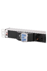 Верт блок розет Rem-16 с авт 16А 10 Shuko 10IEC60320 C19 16A алюм 33-38U 3м
