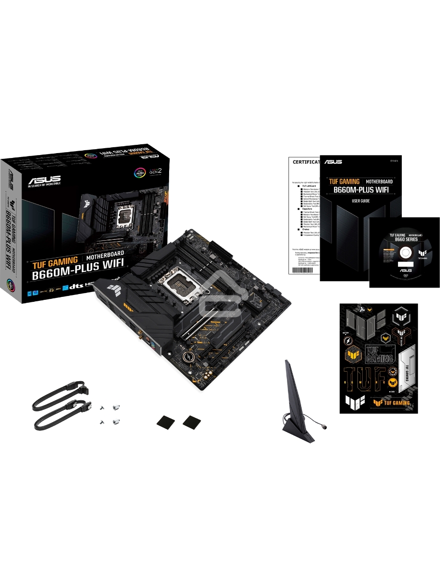 Материнская плата ASUS TUF GAMING B660M-PLUS WIFI, LGA 1700, Intel B660, 4xDDR5, 4xSATA, 2xM.2, 1xPCIe 5.0 x16, 1xPCIe 3.0 x4, 1xPCIe x1, 1xDP, 1xHDMI, 1x 2.5Gb LAN, 4xUSB-A 3.2 Gen 2, 1xUSB-A 3.2 Gen 1, 2xUSB 2.0, 1xUSB-C 3.2 Gen 2x2, 5x3.5 мм, 7.1, mATX