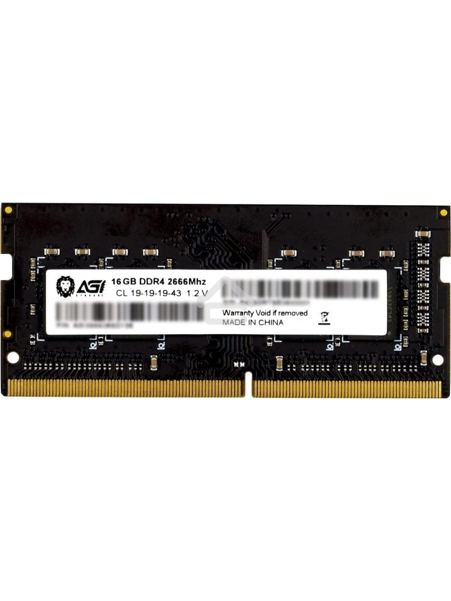 Оперативная память AGI 16GB (1x16GB), DDR4, 2666MHz, CL19, SO-DIMM