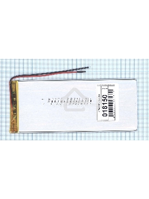 Аккумулятор Li-Pol (батарея) 3*65*140мм 2pin 3.7V/3000mAh