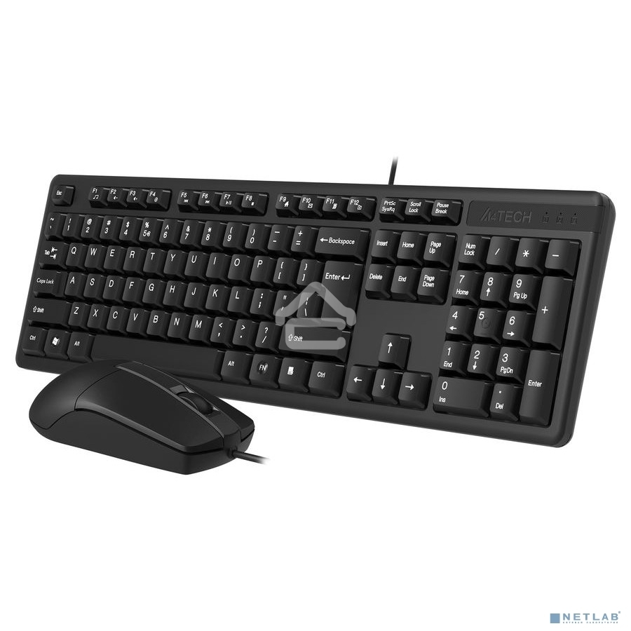 Клавиатура + мышь A4Tech KK-3330 клав:черный мышь:черный USB