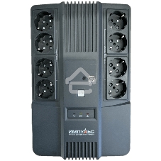 Источник бесперебойного питания Импульс ИБП ИМПУЛЬС МАСТЕР 600, 600ВА/360Вт, LED, USB, RJ11/RJ45, SCHUKOx8