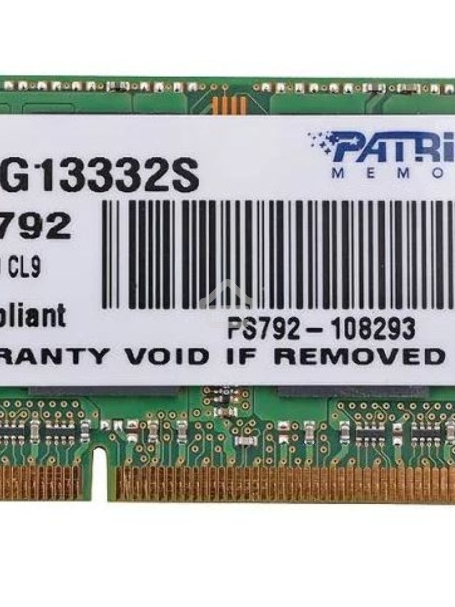Оперативная память Patriot, DDR3, 4GB (1x4 GB), 1333 MHz, CL9, SO-DIMM