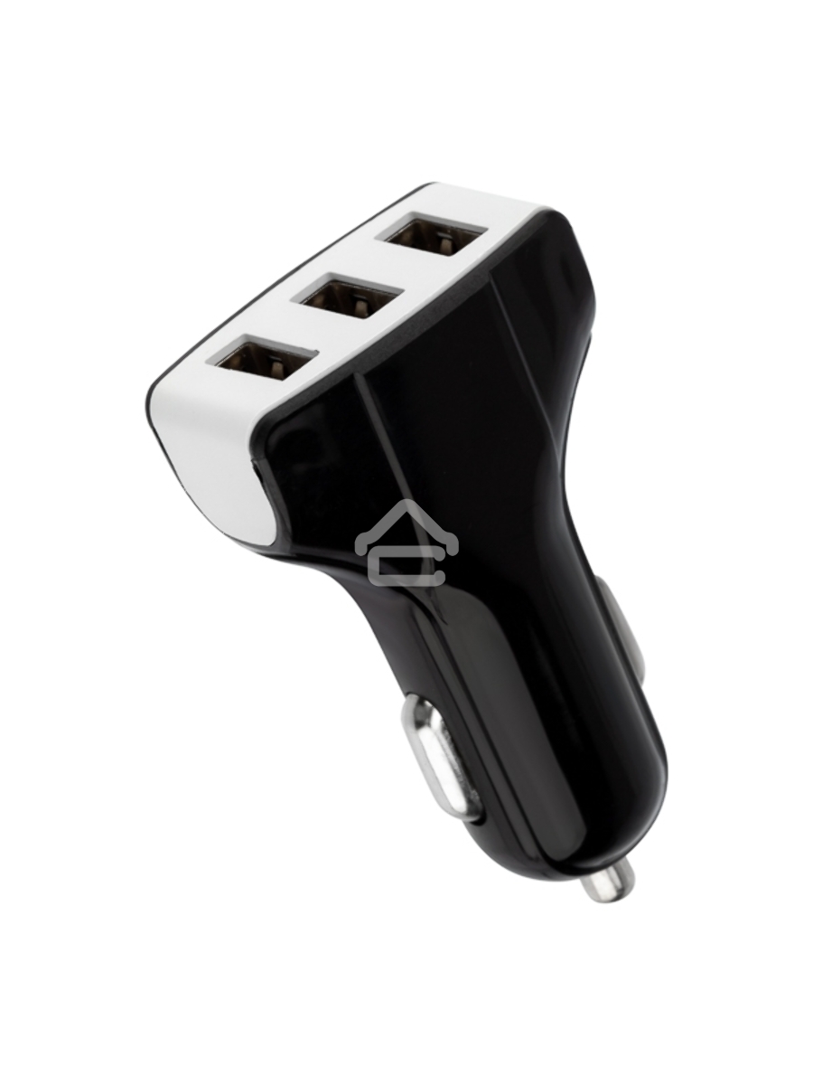 Зарядное устройство в прикуриватель Rexant 3 x USB, 1000mA, черный
