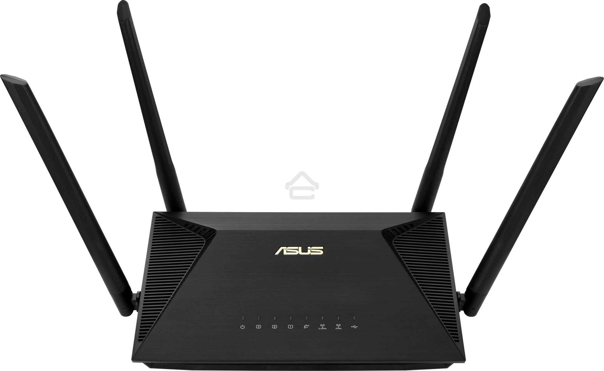 Роутер ASUS RT-AX53U802.11b/g/n/ac/ax, до 574 + 1201 Mbps, 2,4 + 5 гГц, 4 антенны, USB