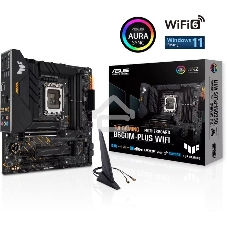 Материнская плата ASUS TUF GAMING B660M-PLUS WIFI, LGA 1700, Intel B660, 4xDDR5, 4xSATA, 2xM.2, 1xPCIe 5.0 x16, 1xPCIe 3.0 x4, 1xPCIe x1, 1xDP, 1xHDMI, 1x 2.5Gb LAN, 4xUSB-A 3.2 Gen 2, 1xUSB-A 3.2 Gen 1, 2xUSB 2.0, 1xUSB-C 3.2 Gen 2x2, 5x3.5 мм, 7.1, mATX