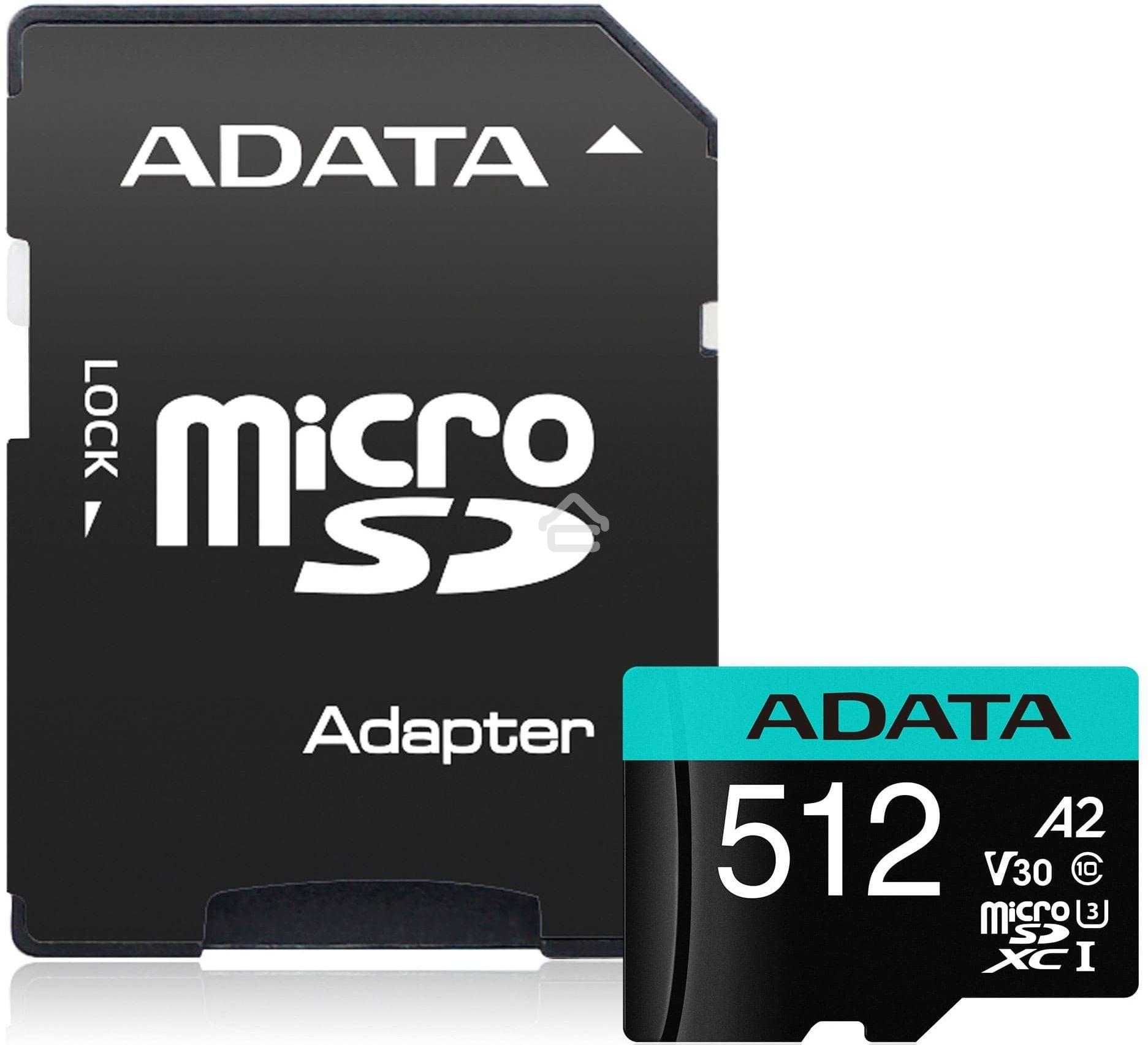 Карта памяти MICRO SDXC 512GB W/AD. AUSDX512GUI3V30SA2-RA1 ADATA