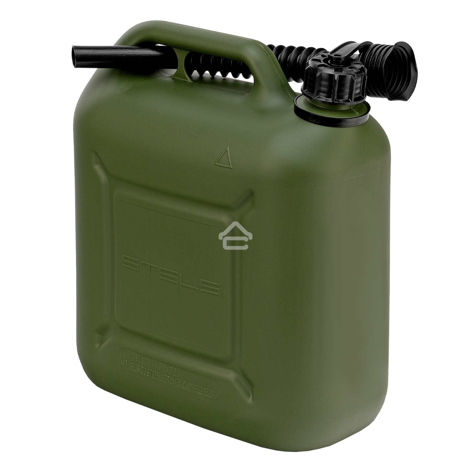 Канистра Stels для ГСМ вертикальная, 10 л., пластиковая, усиленная