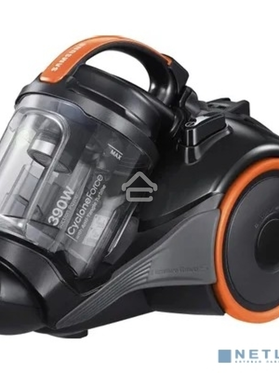 Пылесос Samsung VC15K4136VL/EV черный/оранжевый, 390/1500 Вт, уборка сухая, пылесборник контейнер 1.3 л