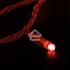 Гирлянда Neon-night Нить 10м, эффект мерцания (каждый 5-ый), прозрачный ПВХ, 230В, Красный