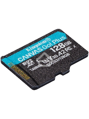 ФлешКарта Kingston 128GB microSDXC Canvas Go Plus 170R A2 U3 V30 Single Pack w/o ADP EAN: 740617301243