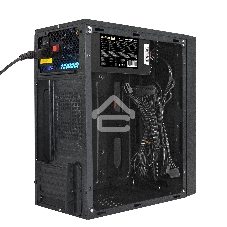 Компьютерный корпус Minitower ExeGate mEVO-9301-EVO800 (mATX, БП EVO800RGb с вент. 12см, с окном, 2хUSB+1хUSB 3.0, HD аудио, черный, с RGb подсветкой)