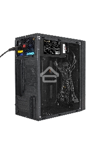 Компьютерный корпус Minitower ExeGate mEVO-9301-EVO800 (mATX, БП EVO800RGB с вент. 12см, с окном, 2*USB+1*USB3.0, HD аудио, черный, с RGB подсветкой)