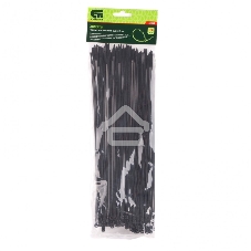 Хомуты Сибртех, 300x3,6 мм,пластмассовые,черные,100 шт.