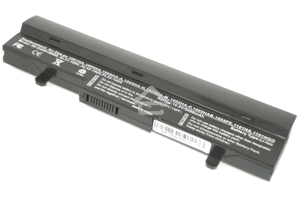 Аккумуляторная батарея для ноутбука Asus Eee PC 1001 1005 5200mAh OEM черный
