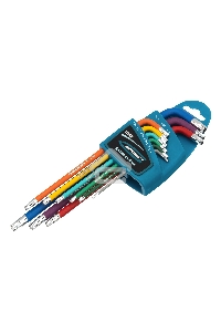 Набор ключей GROSS 16402  имбусовых torx-tt 9шт: t10-t50 магнит s2 экстра-длин. хром/краска 9шт.