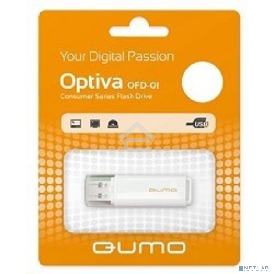 Флешка USB QUMO 16 Gb Optiva 01 белый QM16GUD-OP1-белый