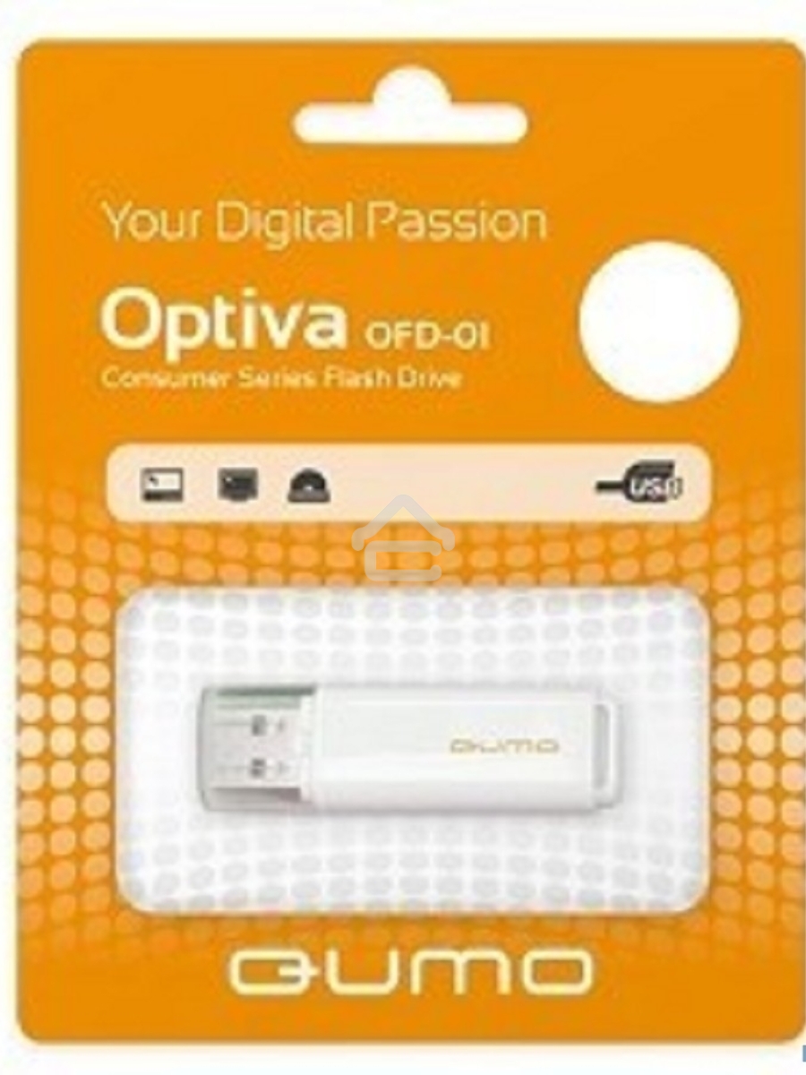 Флэш Диск QUMO 16GB Optiva 01 White QM16GUD-OP1-white