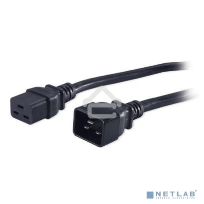 Кабель Hyperline PWC-IEC19-IEC20-3.0-BKКабель питания IEC 320 C19 - IEC 320 C20 (3x1.5), 3 м