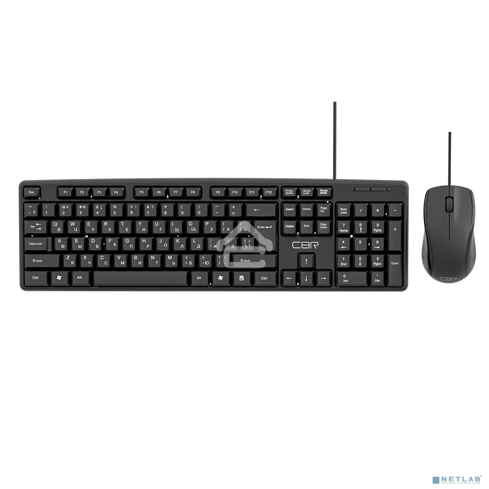 Комплект клавиатура + мышь CBR KB SET 709, USB. Клавиатура: 104 кл., офисн., 1,5 м. Мышь: 1000 dpi, 3 кн., 1,5 м