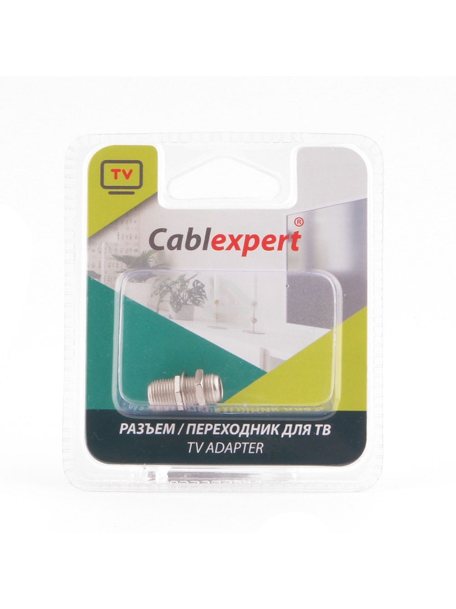 Соединитель Cablexpert APL-FF-01, F (мама) / F (мама) с гайкой и шайбой, блистер