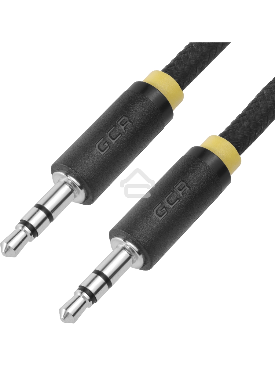 Кабель Greenconnectаудио 1.5m jack 3,5mm/jack 3,5mm, нейлон,черный, желтая окантовка, ультрагибкий, 28 AWG, M/M, Premium, экран, стерео