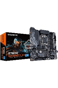Материнская плата Gigabyte B760M GAMING X AX, LGA 1700, Intel B760, 4xDDR5, 4xSATA, 2xM.2, 1xPCIe 4.0 x16, 1xPCIe 3.0 x16, 1xHDMI, 1xDP, 1x 2.5Gb LAN, 5xUSB-A 2.0, 3xUSB-A 3.2 Gen 1, 3x3.5 мм, 7.1, mATX