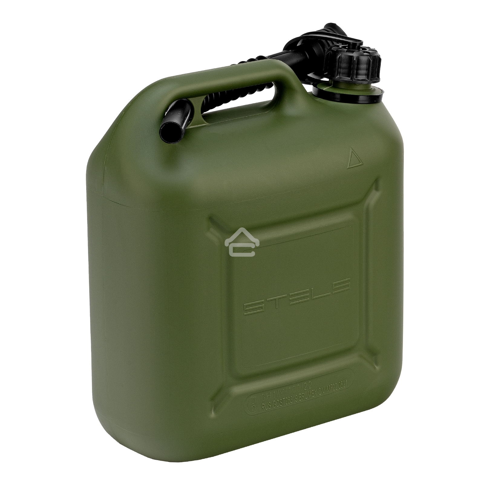 Канистра Stels для ГСМ вертикальная, 10 л., пластиковая, усиленная