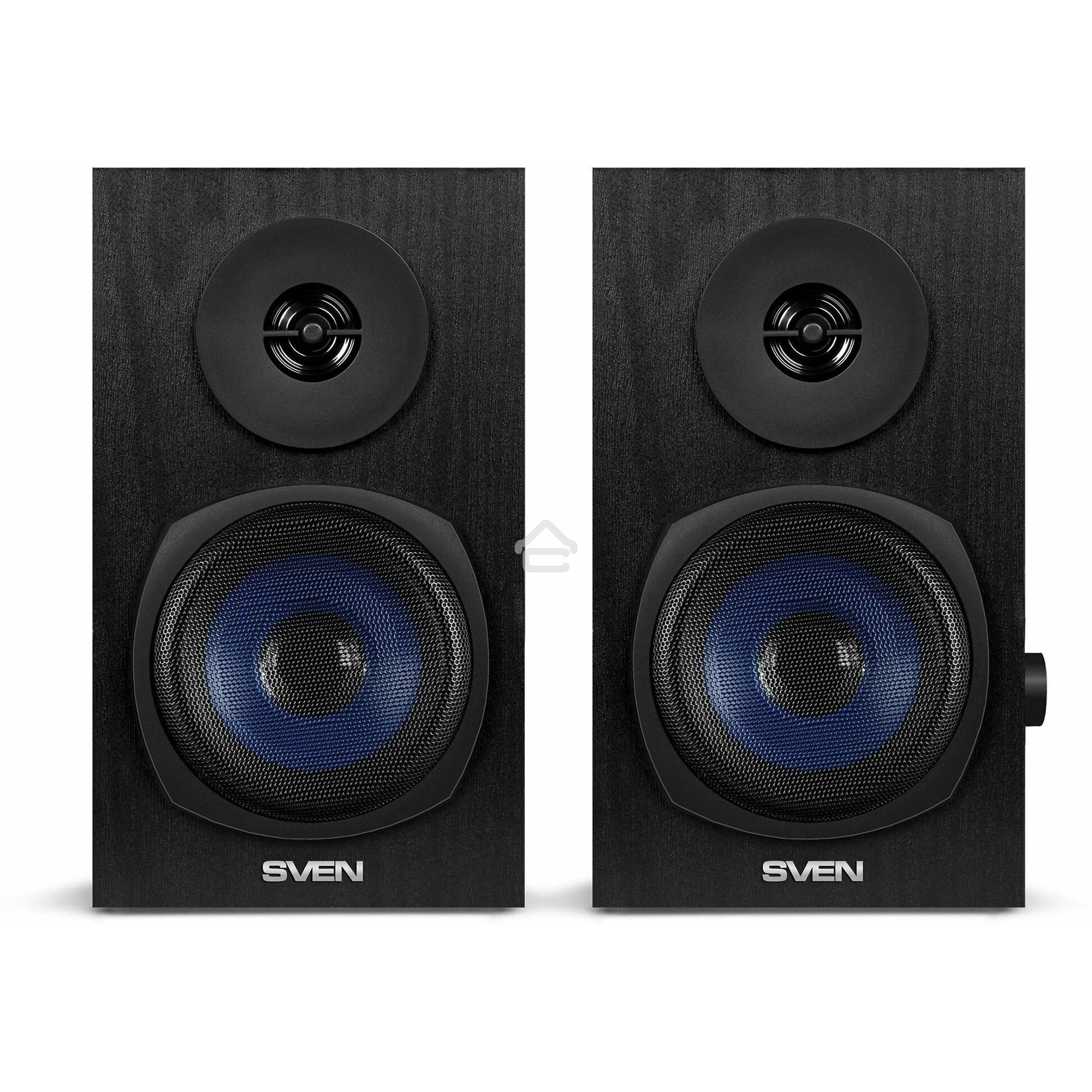 Колонки 2.0 SVEN SPS-576 чёрные (2x4W, Bluetooth, дерево)