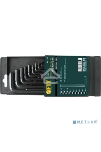 Набор торцевых ключей FIT 64185  шестигранные короткие (1.5 - 10 мм) crv 9 шт (в коробочке)