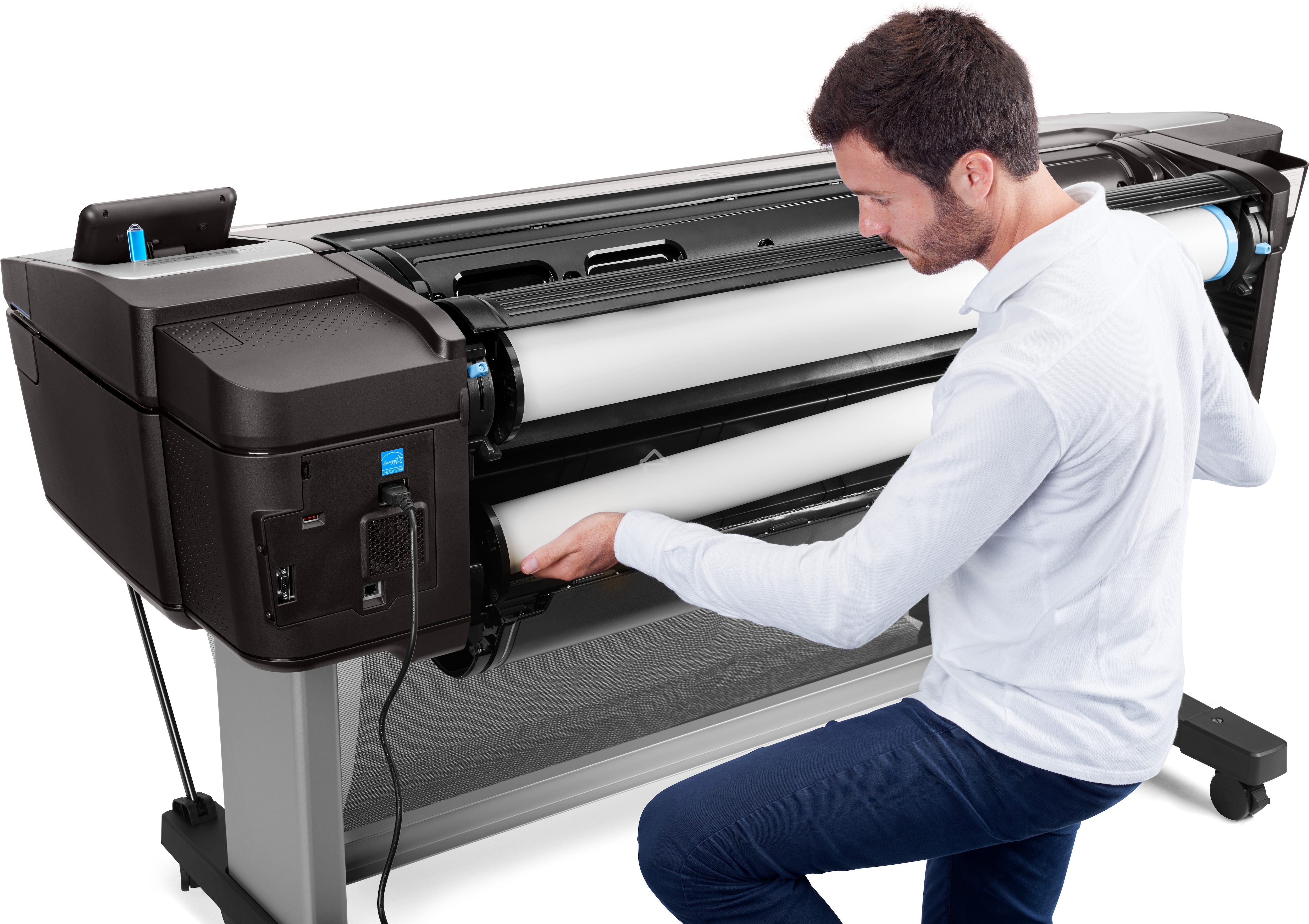 Плоттер струйный HP DesignJet T1700dr 44-in Printer (W6B56A), A0, цветной, 44